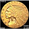 Image 1 : 1909-D $5 Gold Half Eagle UNCIRCULATED