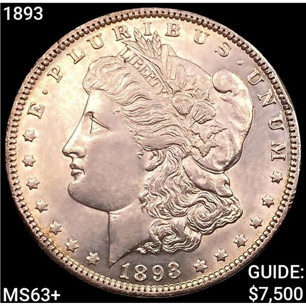 1893 Morgan Silver Dollar CHOICE BU+