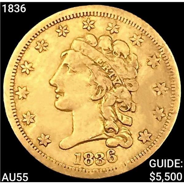 1836 $2.50 Gold Quarter Eagle HIGH GRADE