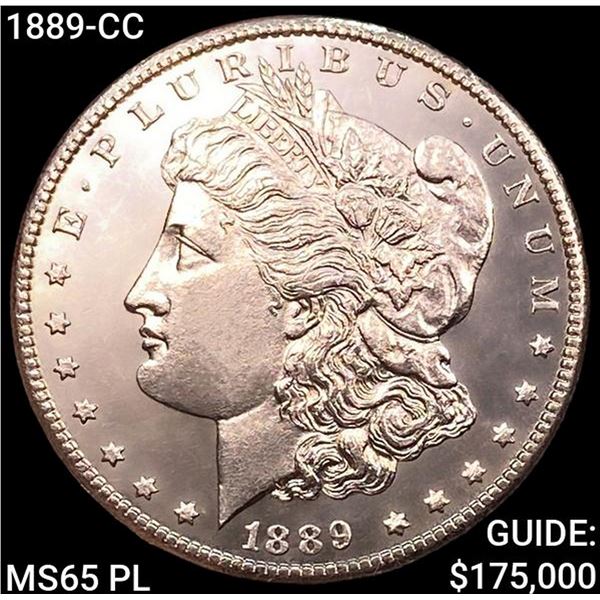 1889-CC Morgan Silver Dollar GEM BU PL