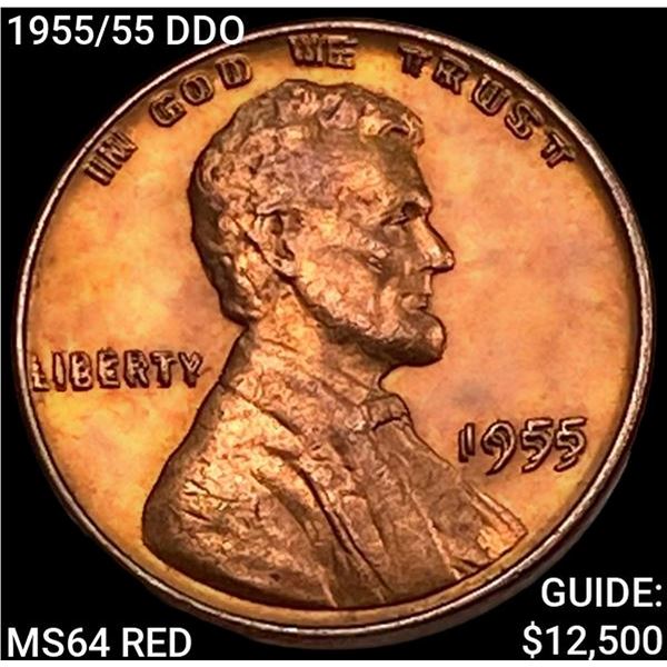 1955/55 DDO Wheat Cent CHOICE BU RD