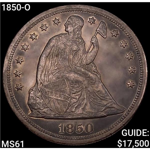 1850-O Seated Liberty Dollar UNCIRCULATED