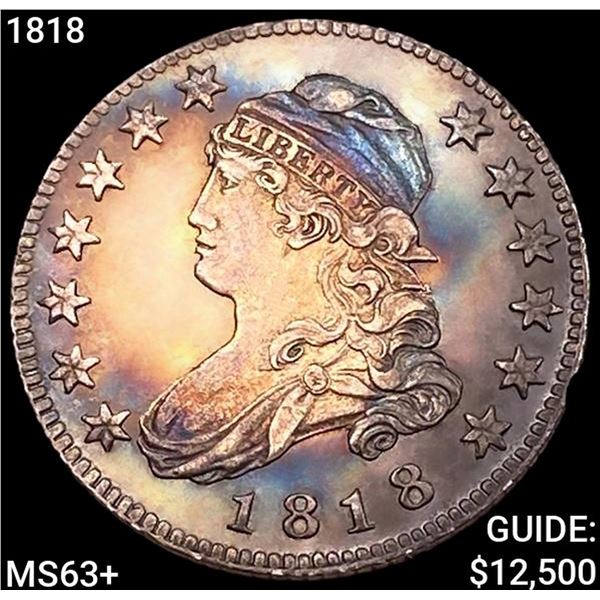 1818 Capped Bust Quarter CHOICE BU+