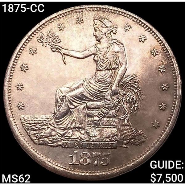 1875-CC Silver Trade Dollar UNCIRCULATED