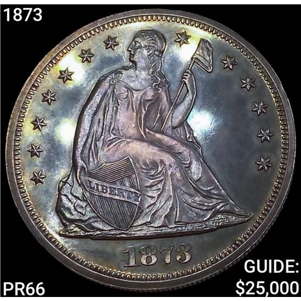 1873 Seated Liberty Dollar SUPERB GEM PROOF