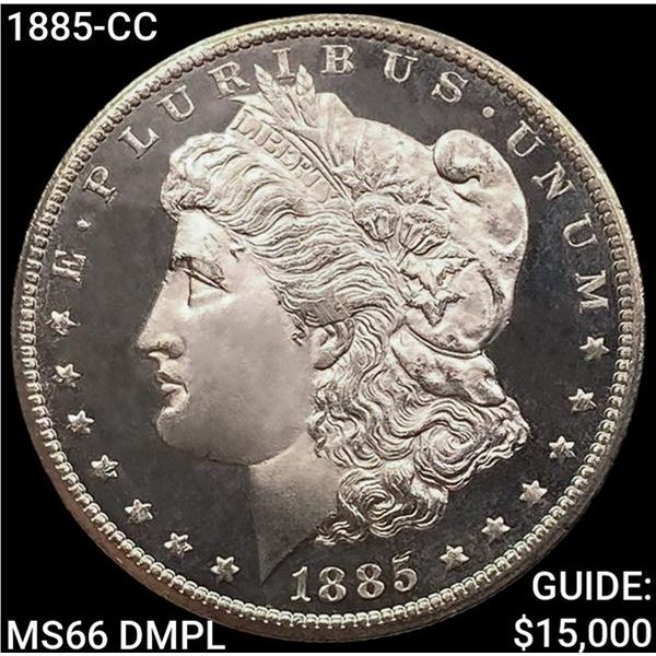 1885-CC Morgan Silver Dollar GEM BU DMPL