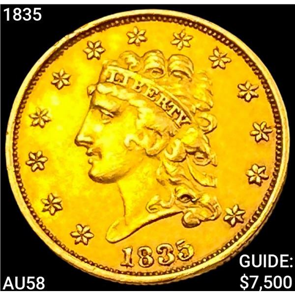 1835 $2.50 Gold Quarter Eagle CHOICE AU