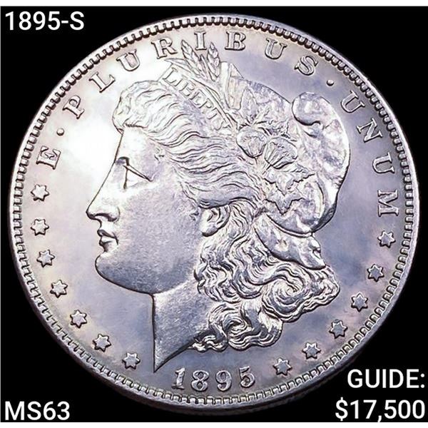 1895-S Morgan Silver Dollar CHOICE BU