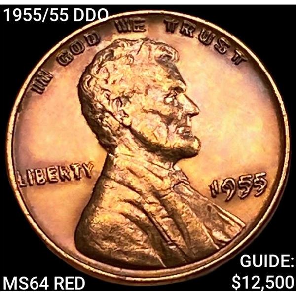 1955/55 DDO Wheat Cent CHOICE BU RD