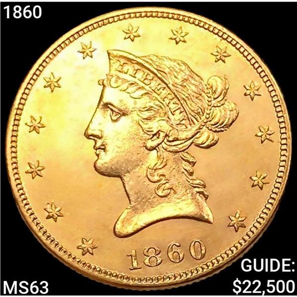 1860 $10 Gold Eagle CHOICE BU