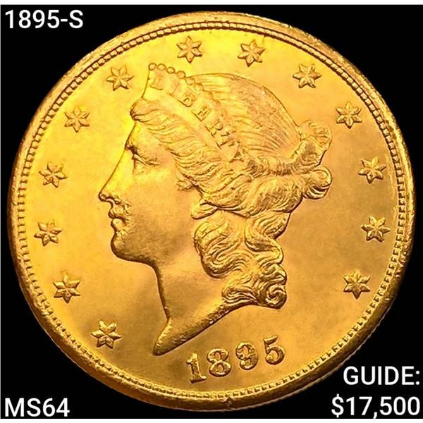 1895-S $20 Gold Double Eagle CHOICE BU