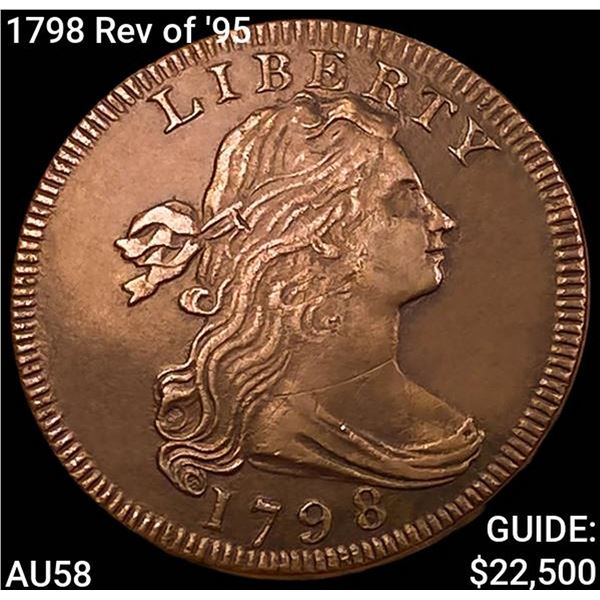 1798 Rev of '95 Draped Bust Large Cent CHOICE AU