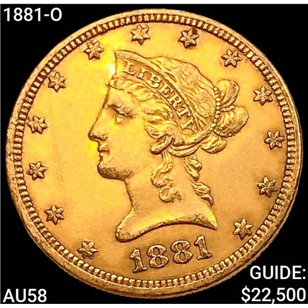 1881-O $10 Gold Eagle CHOICE AU
