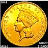 Image 1 : 1874 $3 Gold Piece UNCIRCULATED
