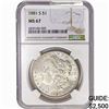 Image 1 : 1881-S Morgan Silver Dollar NGC MS67