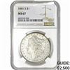 Image 1 : 1881-S Morgan Silver Dollar NGC MS67