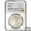 Image 1 : 1881-S Morgan Silver Dollar NGC MS67
