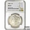 Image 1 : 1881-S Morgan Silver Dollar NGC MS67
