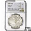 Image 1 : 1881-S Morgan Silver Dollar NGC MS67