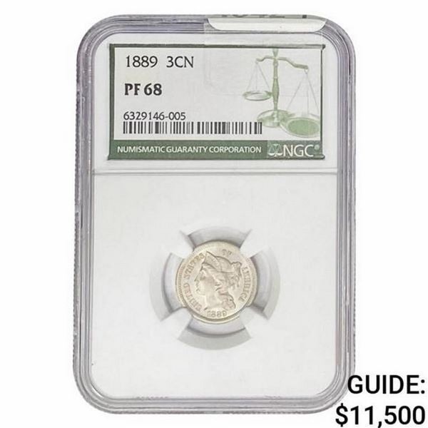 1889 Nickel Three Cent NGC PF68