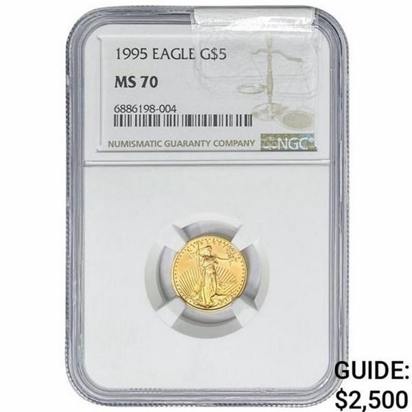 1955 1/10oz $5 Gold Eagle NGC MS70