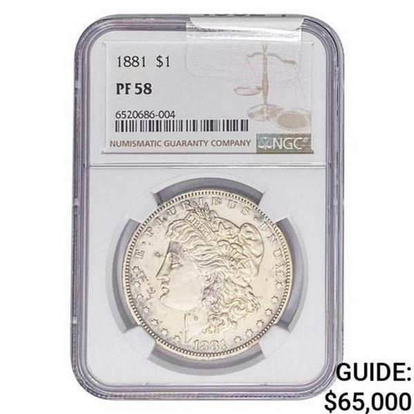 1881 Morgan Silver Dollar NGC PF68