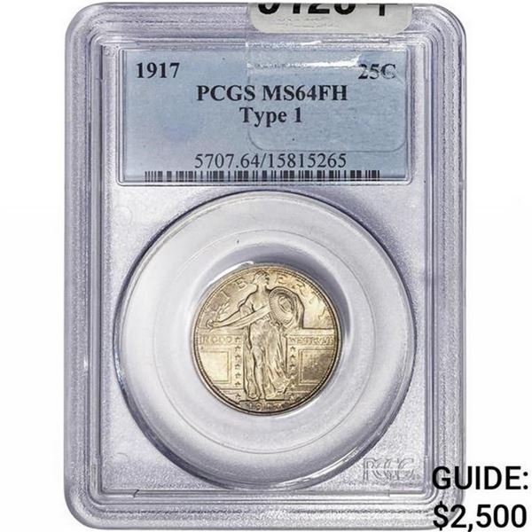 1917 Standing Liberty Quarter PCGS MS64 FH Ty 1