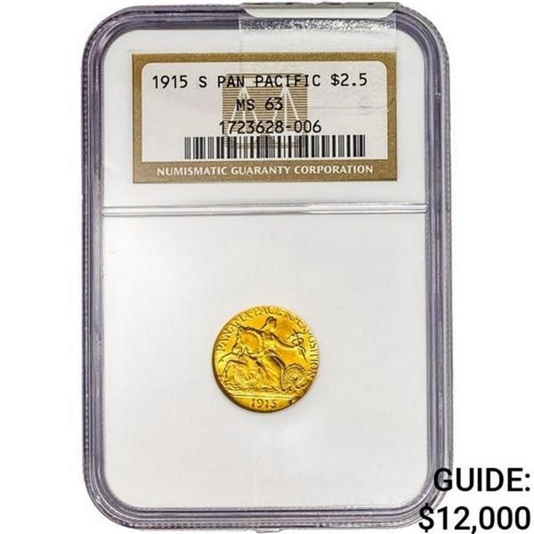 1915-S Pan-Pac Rare Gold Dollar NGC MS63