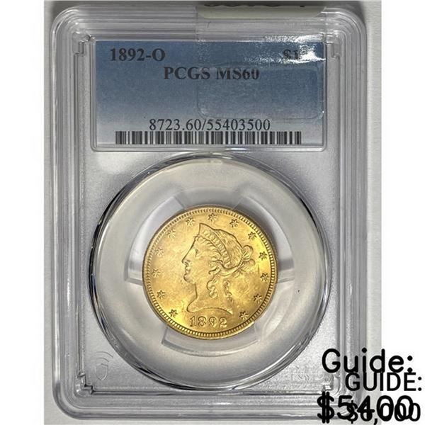 1892-O $10 Gold Eagle PCGS MS60