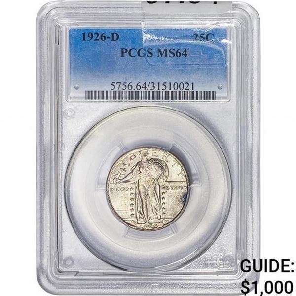 1926-D Standing Liberty Quarter PCGS MS64