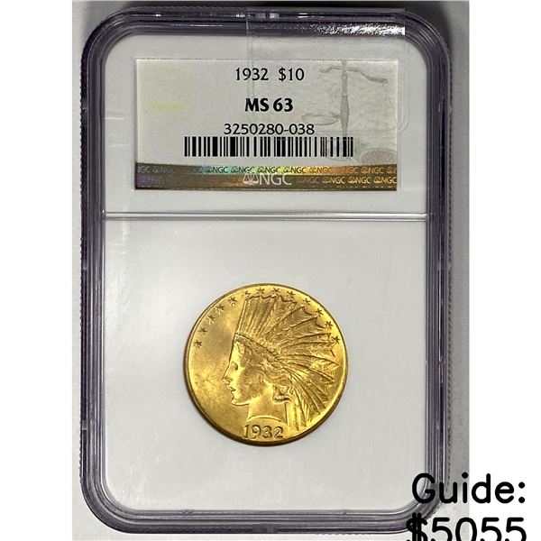 1932 $10 Gold Eagle NGC MS63