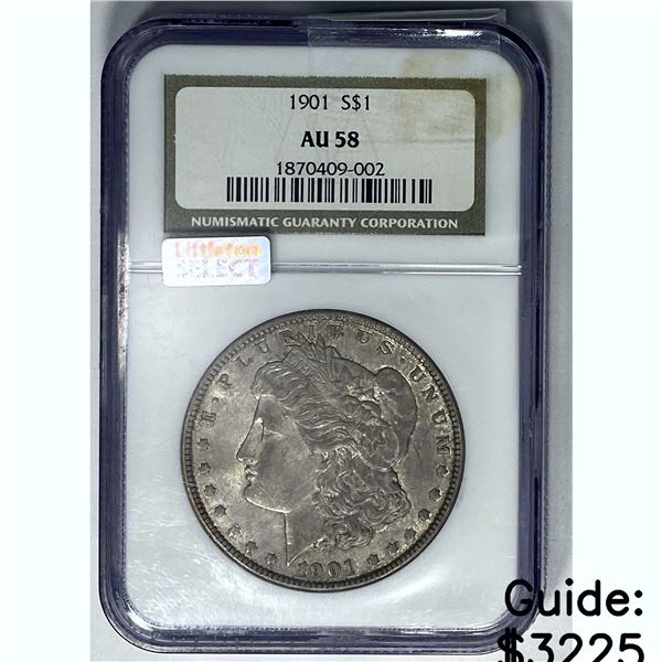 1901 Morgan Silver Dollar NGC AU58