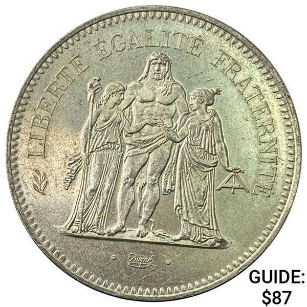 1975 France .8681oz Silver 50 Francs UNCIRCULATED