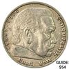 Image 1 : 1935-F Germany Silver 5 Reichsmark CLOSELY UNCIRCULATED