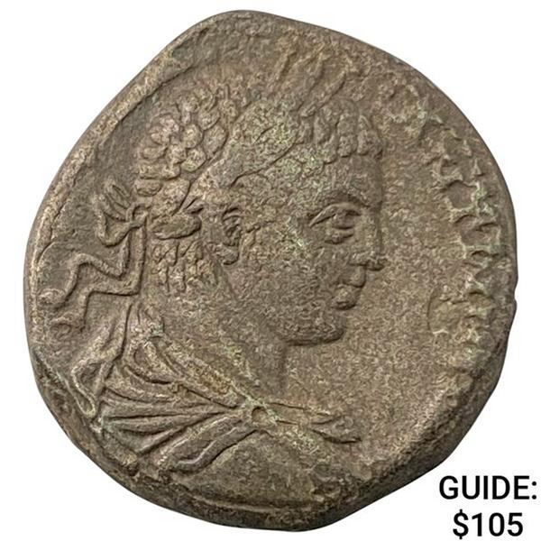 Roman Elagabalus 218-222 AD Silver Tetradrachm NEARLY UNCIRCULATED