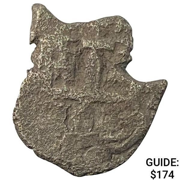 1500s-1600s Spanish Colonial Silver Cob NEARLY UNCIRCULATED