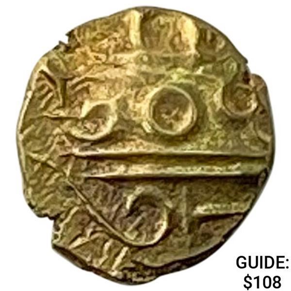 1638-1812 India Mysore .012oz Gold Fanam UNCIRCULATED