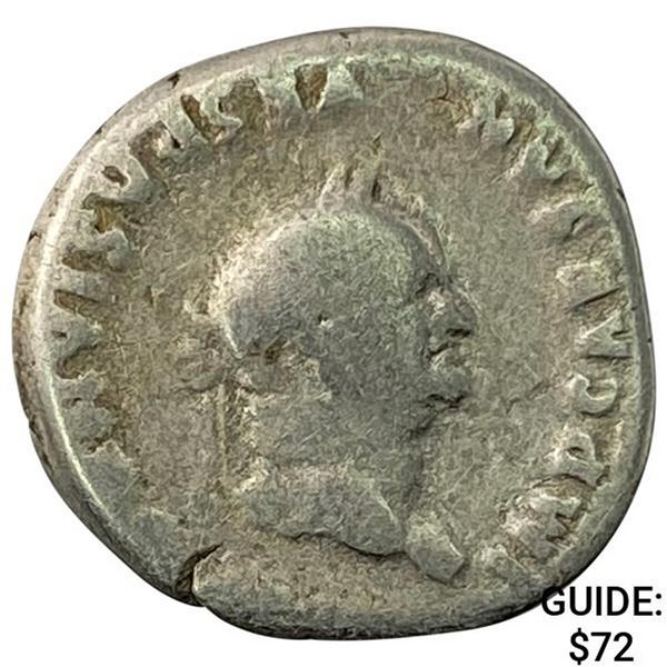Roman Vespasian 69-79 AD Silver Denarius NEARLY UNCIRCULATED