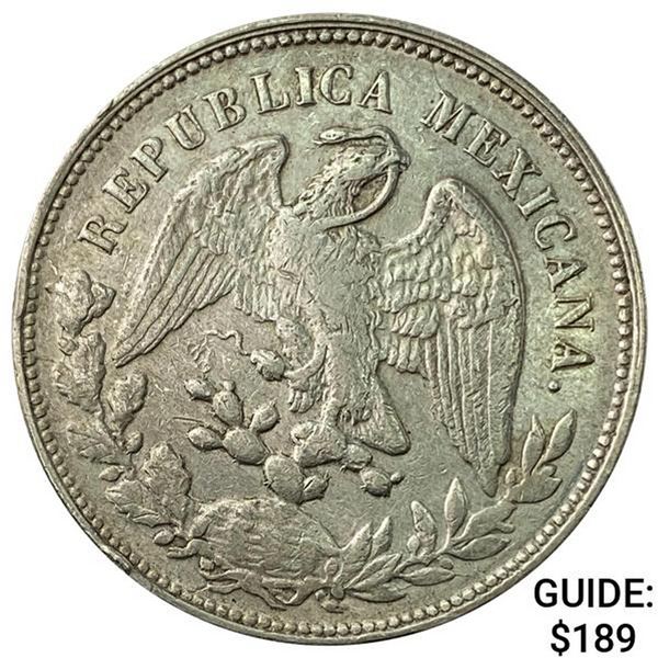 1905Mo AM Mexico Silver Peso NEARLY UNCIRCULATED