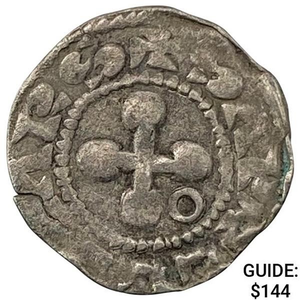 1100-1225 Crusades France Silver Denier NEARLY UNCIRCULATED