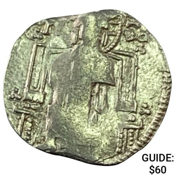 1268-1457 AD Crusades Venice Silver 1/2 Grosso NEARLY UNCIRCULATED