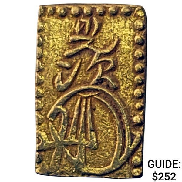 1868-1869 Japan .029oz Gold 2 Bu CLOSELY UNCIRCULATED