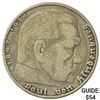 1936-A Germany Silver 5 Reichsmark NEARLY UNCIRCULATED