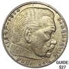 Image 1 : 1938-A Germany Silver 2 Reichsmarks CLOSELY UNCIRCULATED