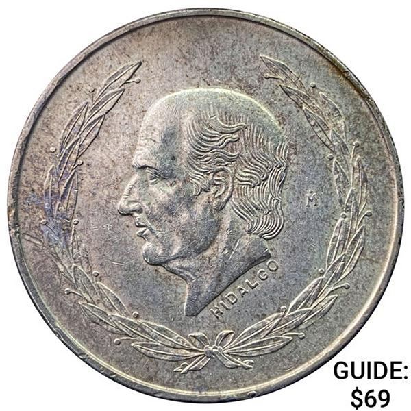 1953-M Mexico Silver 5 Peso Hildago UNCIRCULATED