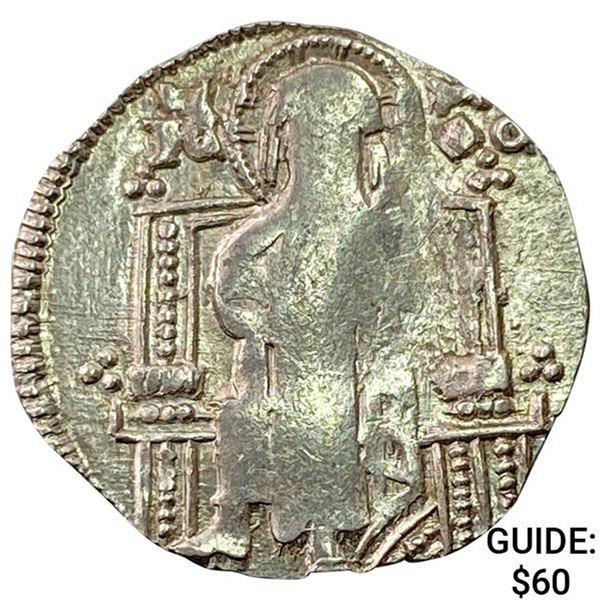 1268-1457 AD Venice Silver 1/2 grosso NEARLY UNCIRCULATED