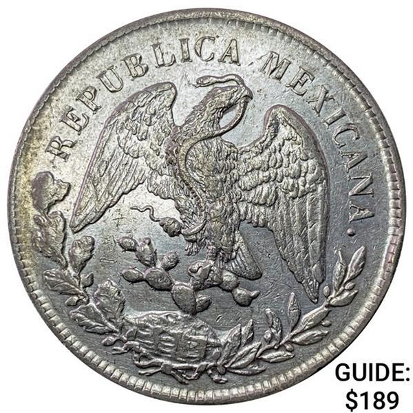 1899Go RS Mexico Silver Peso CHOICE AU