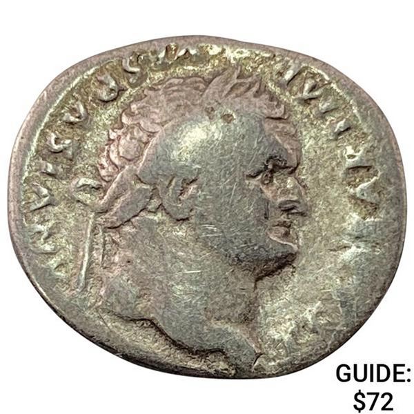 Roman Vespasian 69-79 AD Silver Denarius NEARLY UNCIRCULATED