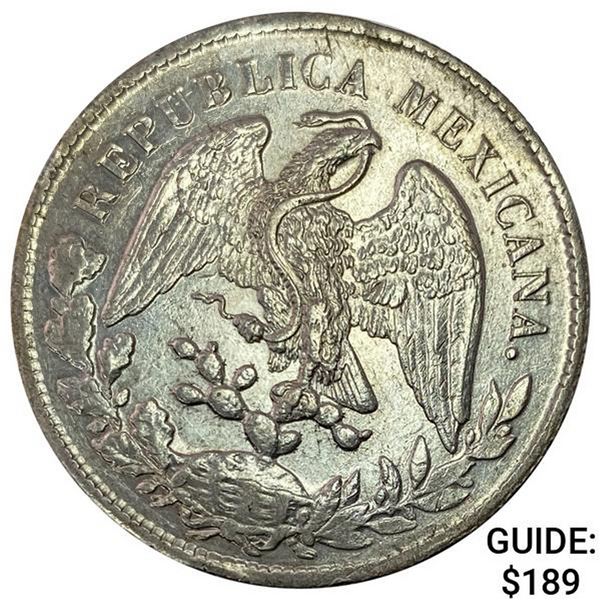 1898Go RS Mexico Silver Peso CHOICE AU