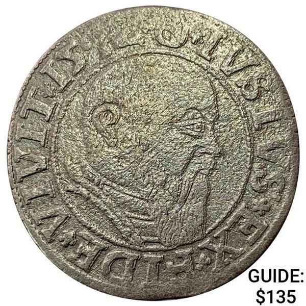 1529-1558 Prussia Silver Groschen Albert I CLOSELY UNCIRCULATED